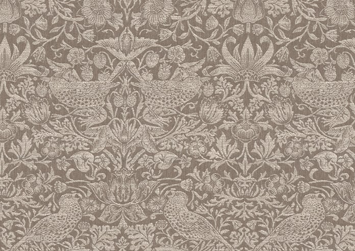 William Morris At Home Strawberry Thief, Woven Limestone - Twist&Fit Roman Blind - Image 8